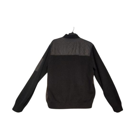 INC International Concepts Jacket Men's Bomber XL Mock Neck Black Y2k Preppy - Picture 3 of 14